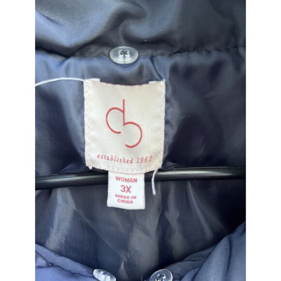 DB Dress Barn Blue Navy Quilted Puffer Vest 3XL - Picture 6 of 7